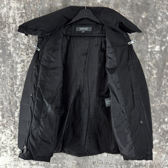 Kenneth Cole Size S Duck Down Waterfowl Snap Button Outdoor Coat Black Zip - Picture 3 of 9